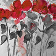 Red Wild Flowers Art Print