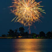 Reflected Fireworks Art Print