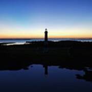 Reflection Of Bodie Light At Sunset Art Print