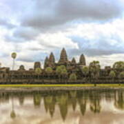 Reflections Angkor Wat Panorama Art Print