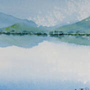 Reflections Of The Skies And Mountains Surrounding Bathurst Harbour Art Print