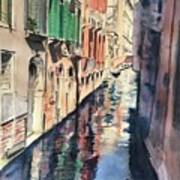 Reflections On A Venice Canal Art Print