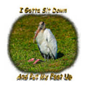 Resting Woodstork Art Print