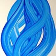 Ribbons Of Love-blue Art Print
