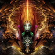 Riddian Queen Of Cosmic Fire Art Print