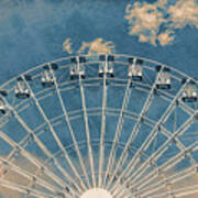 Rise Up Ferris Wheel In The Clouds Art Print