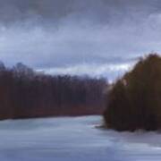 River Bend In Winter Art Print