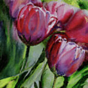 Rochelle's Springtime Tulips Art Print