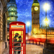 Romance In London By Starlight Art Print