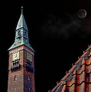 Copenhagen City Hall Tower And Roof Art Print