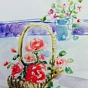 Rose Basket Art Print