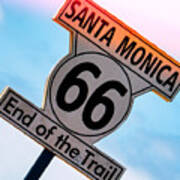 Route 66 End Of The Trail Art Print