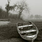 Row Boat And Low Tide Art Print