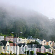 Row Houses In Fog Art Print