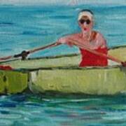 Rowing Away Art Print