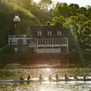 Rowing In Front Of Segley Club Art Print