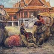 Royal Elephants Art Print