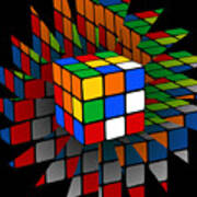 Rubik's Cube Art Print