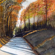 Rural Route In Autumn Art Print