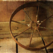 Rusted Wagon Wheel Art Print