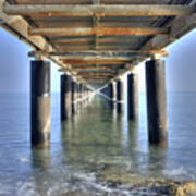 Rusty Pier On The Ocean Art Print