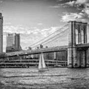 Sailboat On The East River Art Print