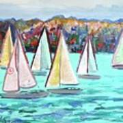 Sailboats In Spain I Art Print