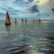 Sailboats On The Chesapeake Bay Art Print