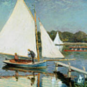 Sailing At Argenteuil Art Print