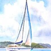 Sailing The Islands 2 Art Print