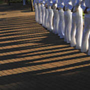 Sailors Stand At Parade Rest Art Print