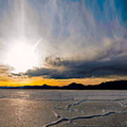 Salt Flats Sunset Art Print