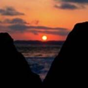 San Clemente Beach Rock View Sunset Portrait Art Print