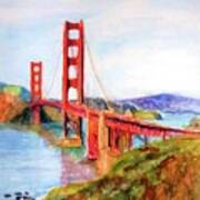 San Francisco Golden Gate Bridge Impressionism Art Print