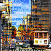 San Francisco Places To Visit Cablecar On Powell Street 7d7261sq Art Print