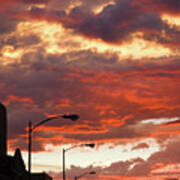 Santa Fe At Dusk New Mexico Art Print