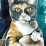 Sassy - Calico Cat Painting Art Print