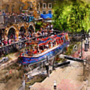 Saturday Afternoon At Camden Lock Art Print