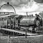Savannah Central Steam Engine On Turn Table Art Print