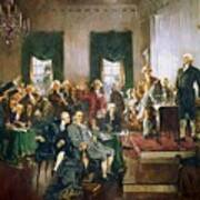 Scene At The Signing Of The Constitution Art Print