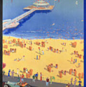 Scheveningen In Holland Vintage Travel Poster Restored Art Print