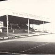 Scunthorpe United - Old Showground - Main Stand 1 - Bw - 1960s Art Print