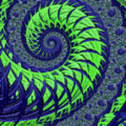 Seahawks Spiral Art Print