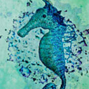 Seahorse Glitterati Art Print