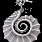 Seahorse Siren Art Print