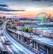 Seattle At Twilight Art Print