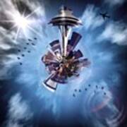 Seattle #tinyworld #spaceneedle Art Print