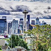 Seattle Washington City Skyline From Kerry Park Art Print