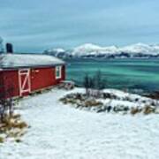 #senja #norway #fjord #northnorway Art Print
