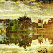 September Sunset In Chenonceau - Vintage Version Art Print